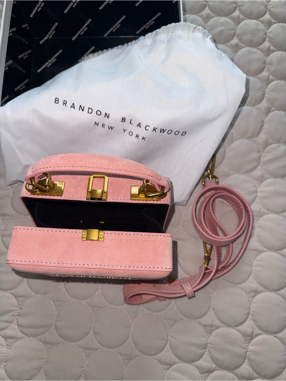Brandon Blackwood Blush Pink Mini Top-Handle Bag - Picture 3 of 6